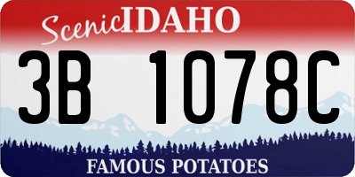 ID license plate 3B1078C