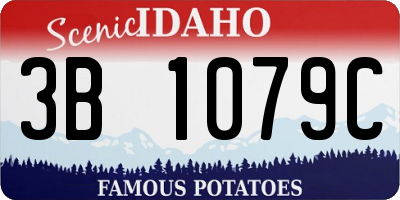 ID license plate 3B1079C