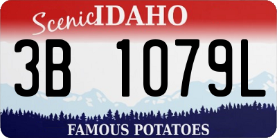 ID license plate 3B1079L