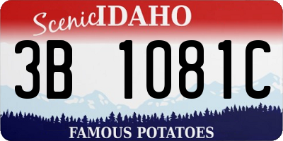 ID license plate 3B1081C