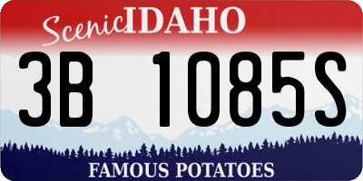 ID license plate 3B1085S