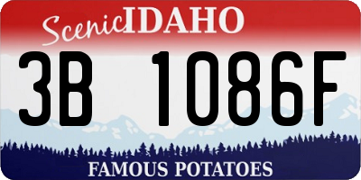 ID license plate 3B1086F