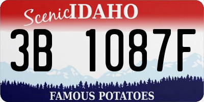 ID license plate 3B1087F