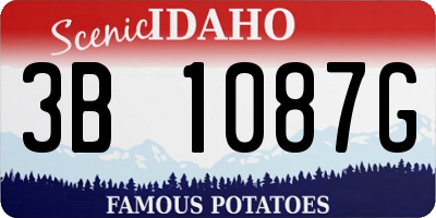 ID license plate 3B1087G