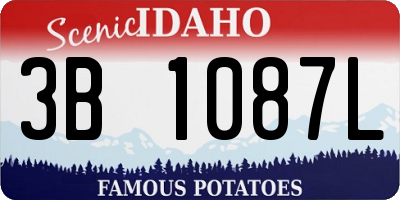 ID license plate 3B1087L