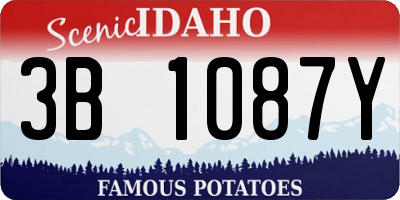 ID license plate 3B1087Y