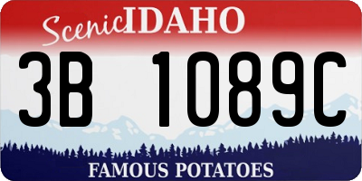 ID license plate 3B1089C