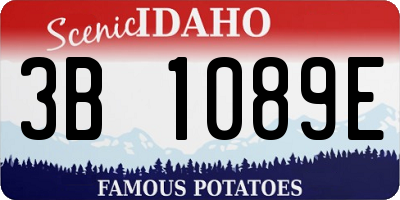 ID license plate 3B1089E