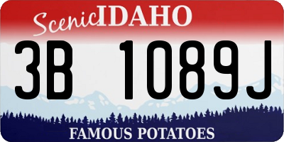 ID license plate 3B1089J
