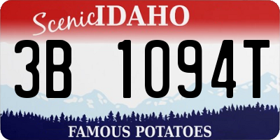 ID license plate 3B1094T