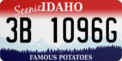 ID license plate 3B1096G