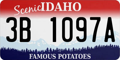 ID license plate 3B1097A