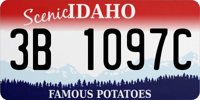 ID license plate 3B1097C