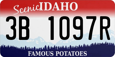 ID license plate 3B1097R