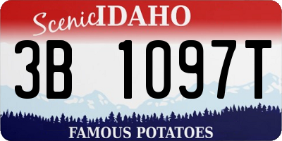 ID license plate 3B1097T