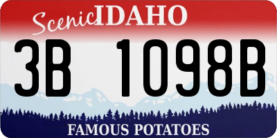 ID license plate 3B1098B