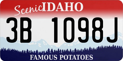 ID license plate 3B1098J