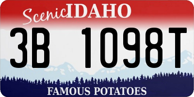 ID license plate 3B1098T