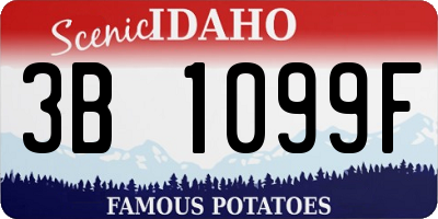 ID license plate 3B1099F