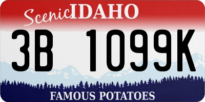 ID license plate 3B1099K