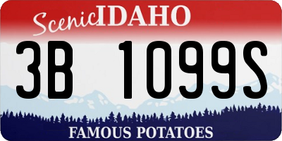 ID license plate 3B1099S