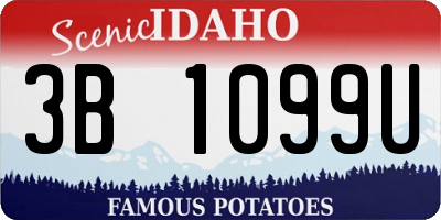ID license plate 3B1099U