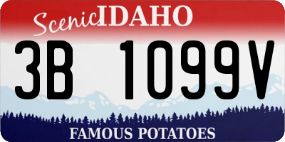 ID license plate 3B1099V
