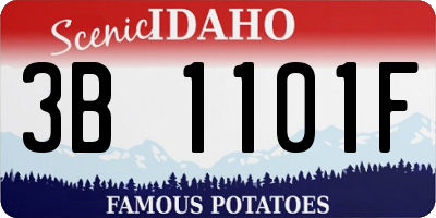 ID license plate 3B1101F