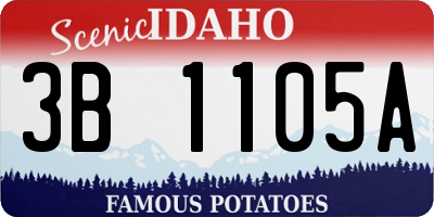 ID license plate 3B1105A
