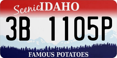ID license plate 3B1105P