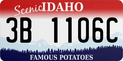 ID license plate 3B1106C
