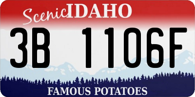 ID license plate 3B1106F
