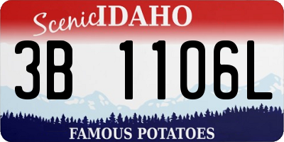 ID license plate 3B1106L