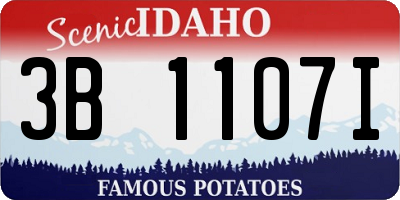 ID license plate 3B1107I