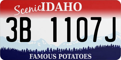 ID license plate 3B1107J