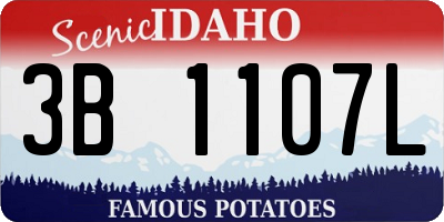 ID license plate 3B1107L
