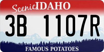 ID license plate 3B1107R