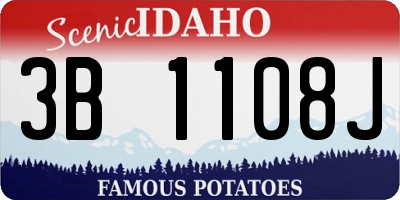 ID license plate 3B1108J
