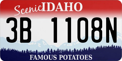 ID license plate 3B1108N