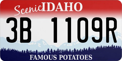 ID license plate 3B1109R