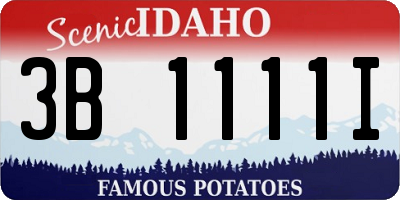 ID license plate 3B1111I