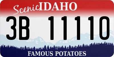 ID license plate 3B1111O