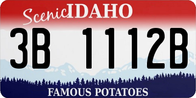 ID license plate 3B1112B