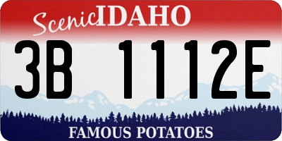 ID license plate 3B1112E