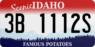 ID license plate 3B1112S