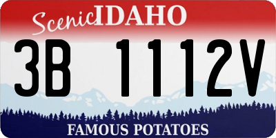 ID license plate 3B1112V