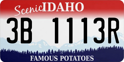 ID license plate 3B1113R