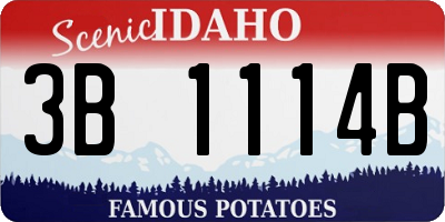 ID license plate 3B1114B