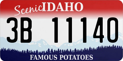 ID license plate 3B1114O