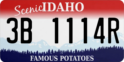 ID license plate 3B1114R